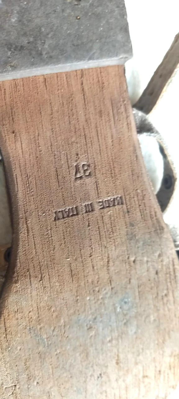 Zomersandalen leer maat 37 groene amandel zeer goede staat – photo 4